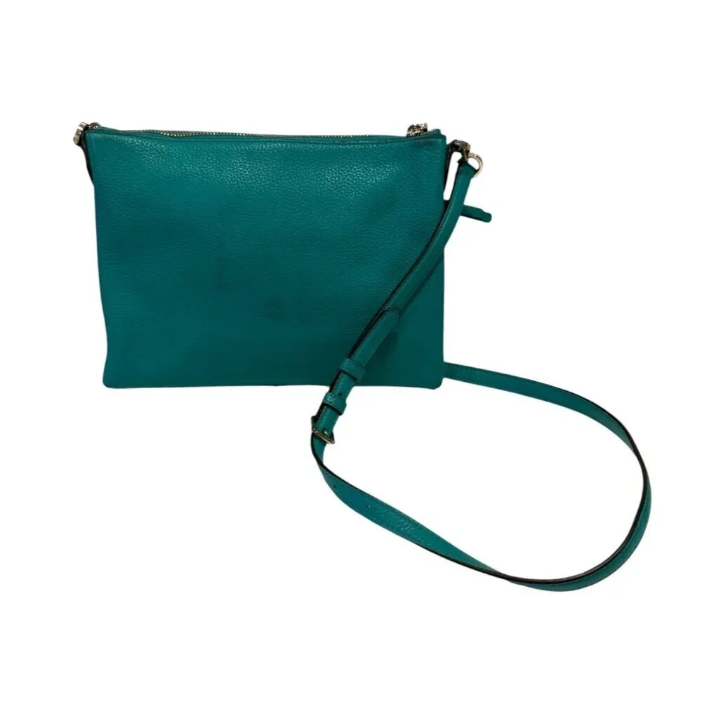 Kate Spade Women's Polly Crossbody Bag Turquoise Logo Pockets